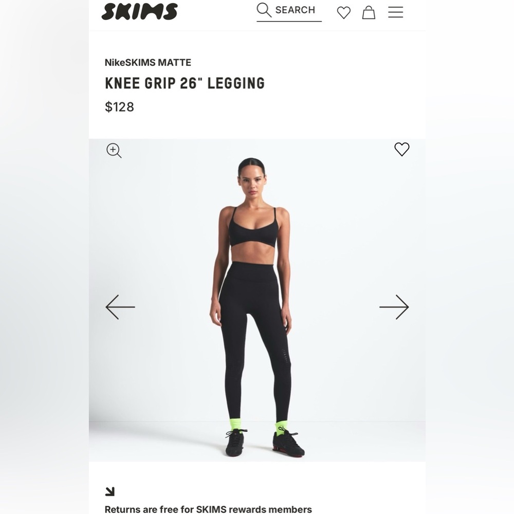 🖤✔️Nike x Skims Matte Knee Grip Legging - S